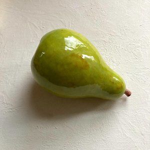 Life-Size Handmade Ceramic Pear